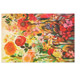 Summer Colors Flower Abstract Painting Decoupage Tissue Paper