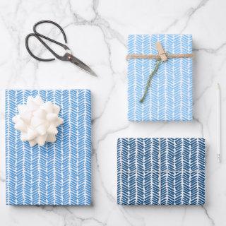 Summer Dark Azure Cobalt Blue Stripes Art Pattern  Sheets