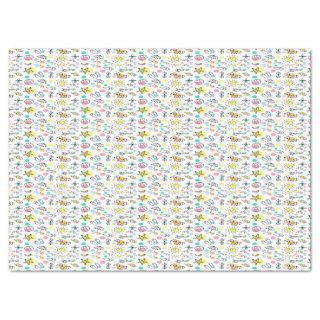 Summer doodle pattern tissue paper