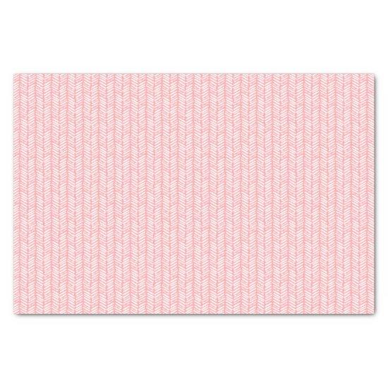 Summer Dusty Rose Blush Pink Stripes Tissue Paper