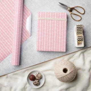 Summer Dusty Rose Blush Pink White Zigzag Stripes