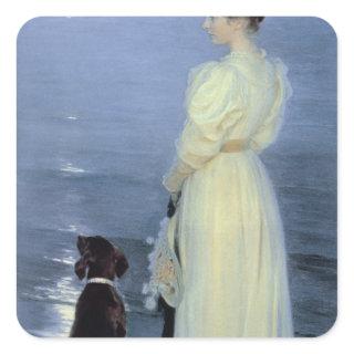 Summer Evening at Skagen Square Sticker