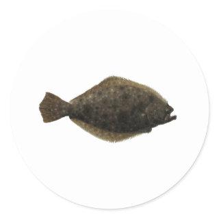 Summer Flounder Classic Round Sticker