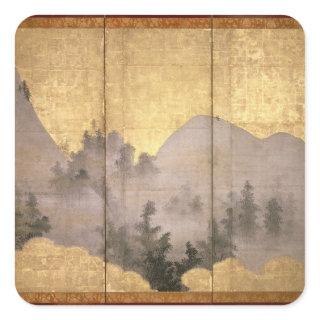 Summer Landscape Square Sticker