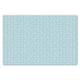 Summer Light Blue White Zigzag Stripes Art Tissue Paper
