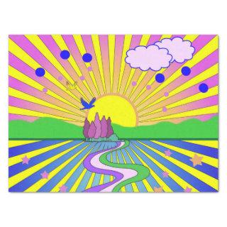 Summer of Love Psychedelic Sixties Sunburst  Tissue Paper