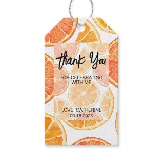 Summer Orange Citrus Slice Birthday Party Gift Tag