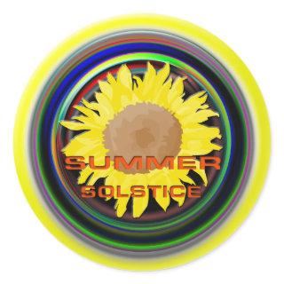 Summer Solstice Classic Round Sticker