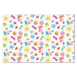 Summertime Fun Pattern Kids Party Tissue Paper