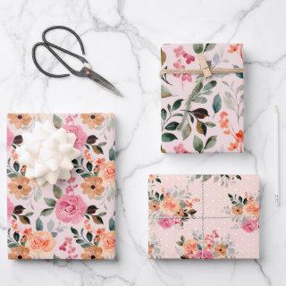 Summertime Roses Floral - All Occasion  Set of 3   Sheets