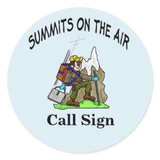 Summits On The Air Cartoon Ham Operator Stickers