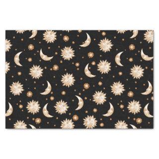 Sun and Moon Black Tissue Paper