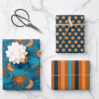 Sun, Moon and Stars  Set of 3