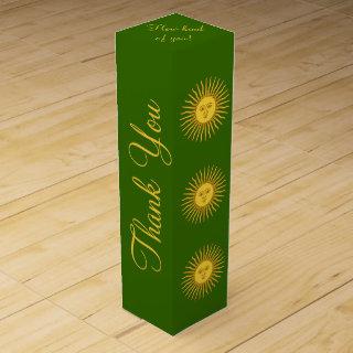 Sun of May Motif Wine Gift Box