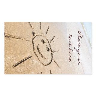 Sun On The Beach Rectangular Sticker