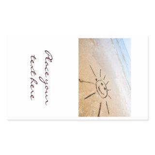 Sun On The Beach Rectangular Sticker