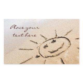 Sun On The Beach Rectangular Sticker