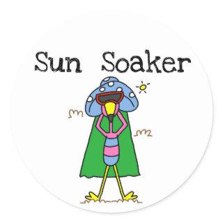 Sun Soaker Flamingo Tshirts and Gifts Classic Round Sticker