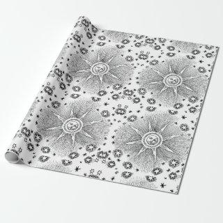 Sun Stars Antique Night Sky Medieval Zodiac