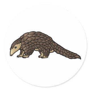 Sunda Pangolin Classic Round Sticker