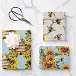 Sunflower and Bee Series Design Four  Sheets