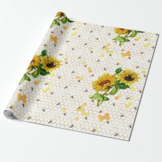 Sunflower and Bee Series Design Nine
