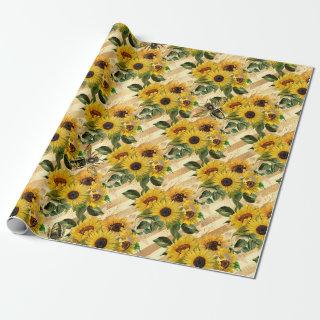Sunflower and Bee Series Design Seven