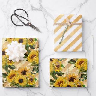 Sunflower and Bee Series Design Six  Sheets