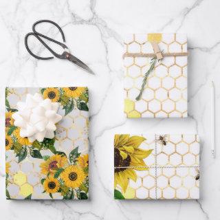 Sunflower and Bee Series Design Two  Sheets