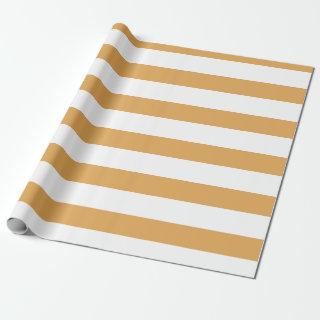 Sunflower and White Wide Horizontal Striped