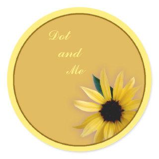 Sunflower Classic Round Sticker