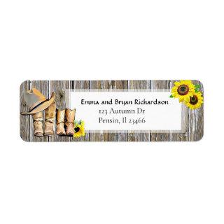Sunflower Country and Western Return Address Label