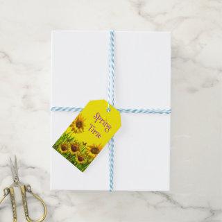 Sunflower Gift Tags Butterfly