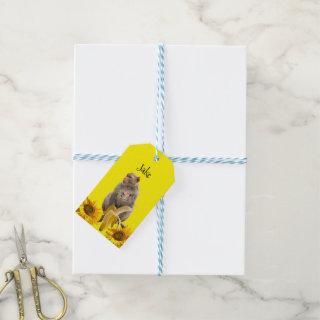 Sunflower Gift Tags Floral Monkey