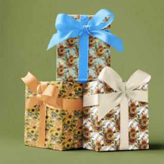Sunflower Honeycomb bee Pattern Floral  Sheets