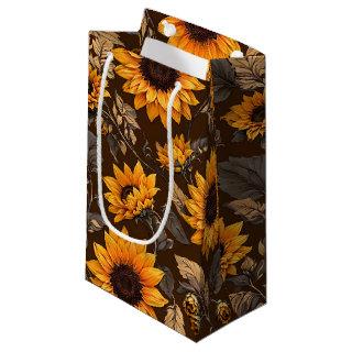 Sunflower Pattern Small Gift Bag