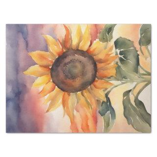 Sunflower Serenade in Watercolor Decoupage Tissue Paper