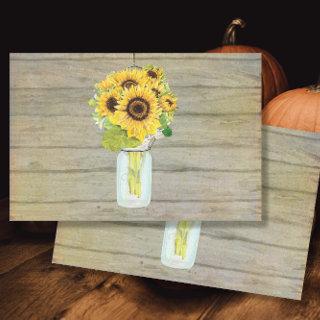 Sunflower Watercolor Mason Jar Rustic Decoupage Tissue Paper