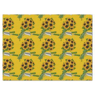 Sunflowers-and-Garden-Tools- Tissue Paper
