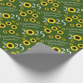 Sunflowers Country Graduation Party Green