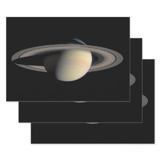 Sunlit Saturn Gas Giant Planet by Cassini  Sheets