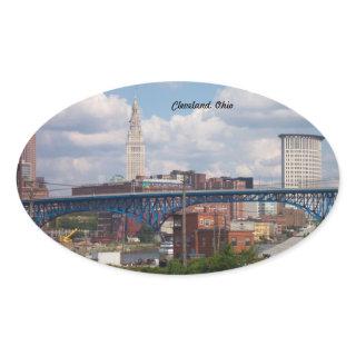 Sunny Cleveland Ohio Oval Sticker