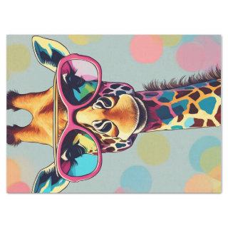Sunny Safari: Giraffe in Sunglasses Decoupage Tissue Paper