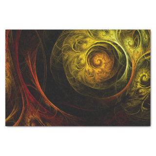 Sunrise Floral Red Abstract Art Tissue Paper