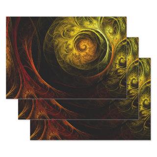 Sunrise Floral Red Abstract Art  Sheets