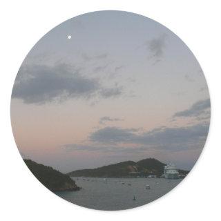 Sunrise in St. Thomas III US Virgin Islands Classic Round Sticker