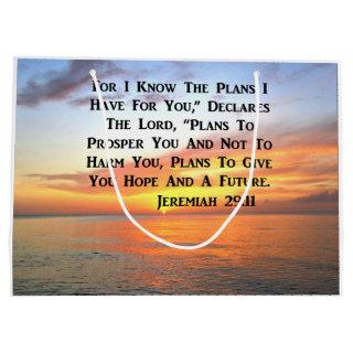 SUNRISE ON THE OCEAN PHILIPPIANS 4:13 SCRIPTURE LARGE GIFT BAG