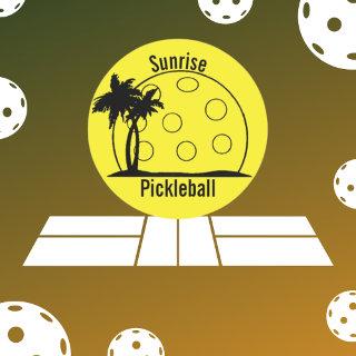 Sunrise Pickleball Yellow Classic Round Sticker