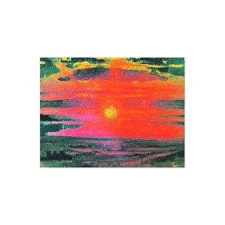 Sunset in the Winter, artwork by Arkhip Kuindzhi Canvas Print