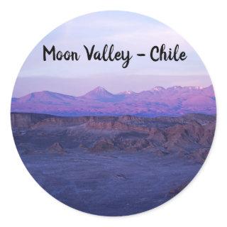 Sunset on Moon Valley - Chile Classic Round Sticker